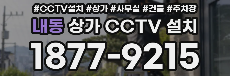 내동 상가 CCTV 설치