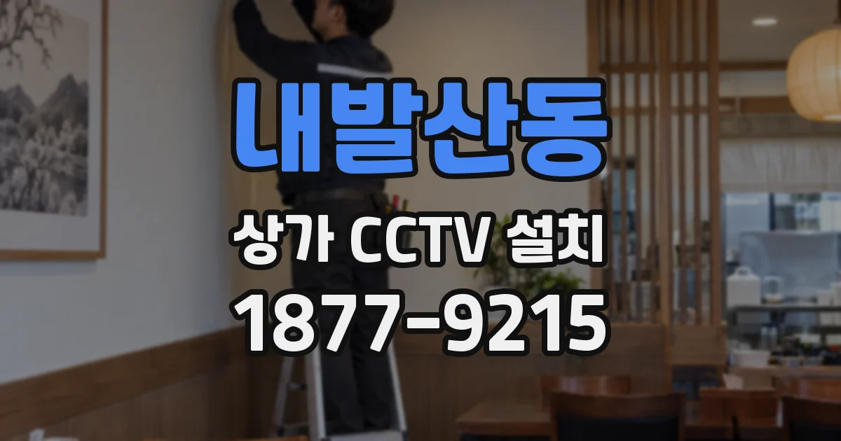 내발산동 상가 CCTV 설치