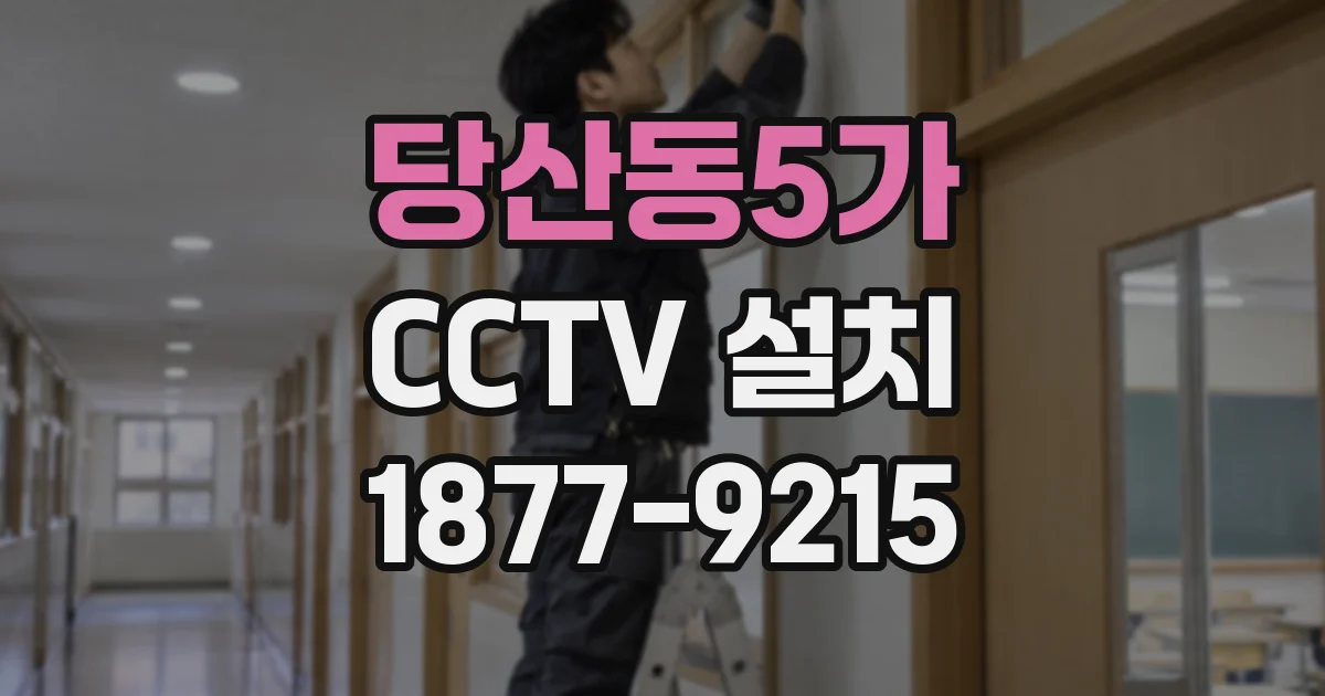 당산동5가 CCTV 설치