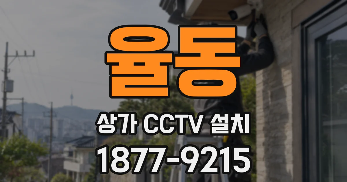 율동 상가 CCTV 설치