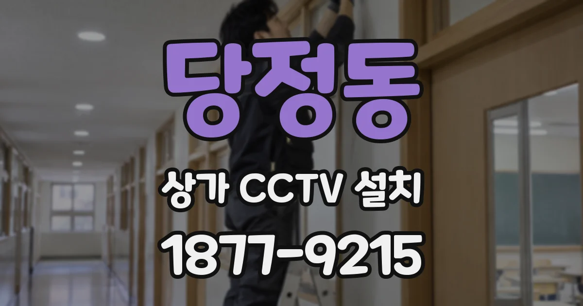당정동 상가 CCTV 설치