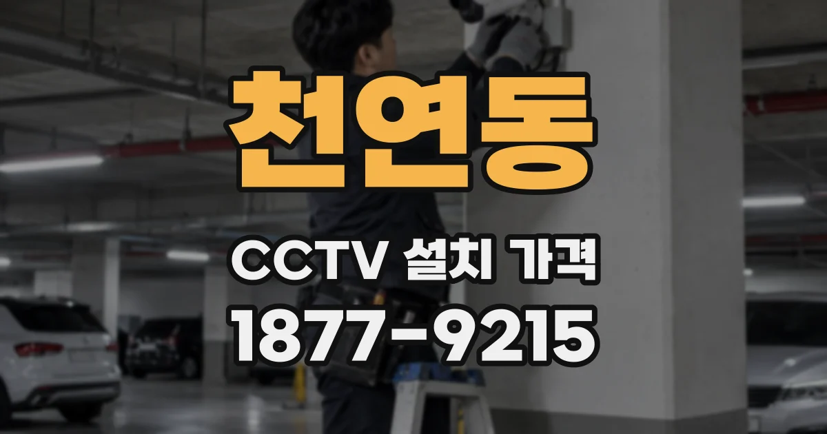 천연동 CCTV 설치 가격