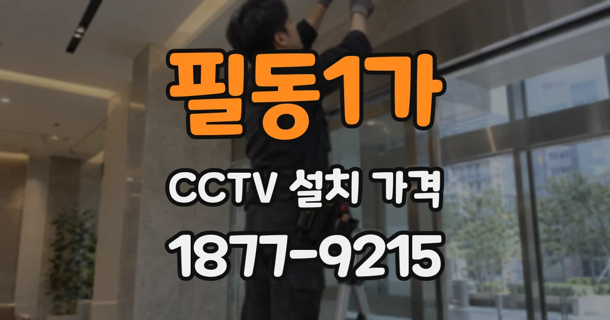 필동1가 CCTV 설치 가격