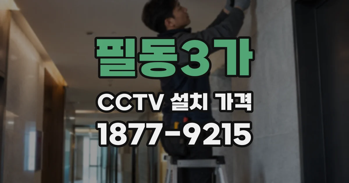필동3가 CCTV 설치 가격