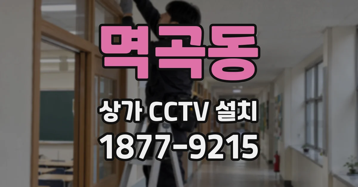 멱곡동 상가 CCTV 설치