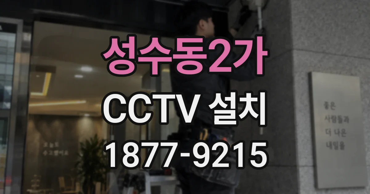 성수동2가 CCTV 설치