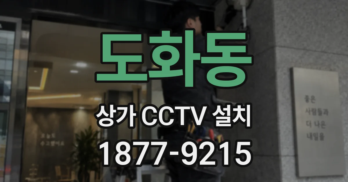 도화동 상가 CCTV 설치
