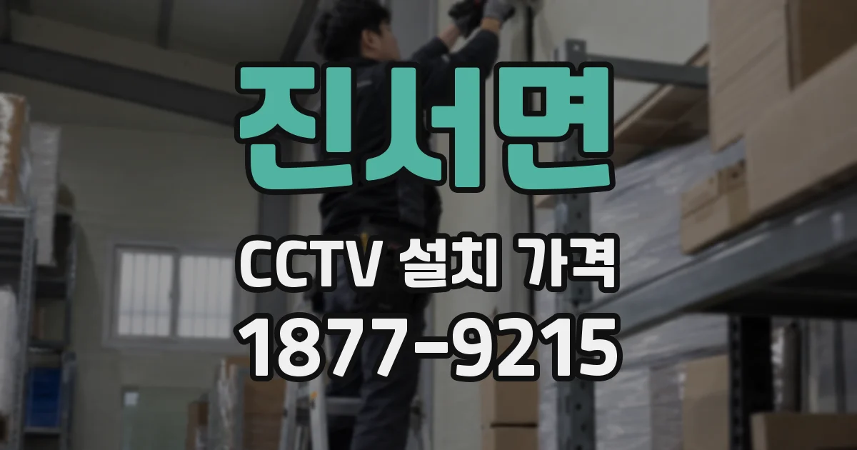 진서면 CCTV 설치 가격