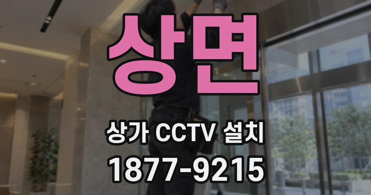 상면 상가 CCTV 설치