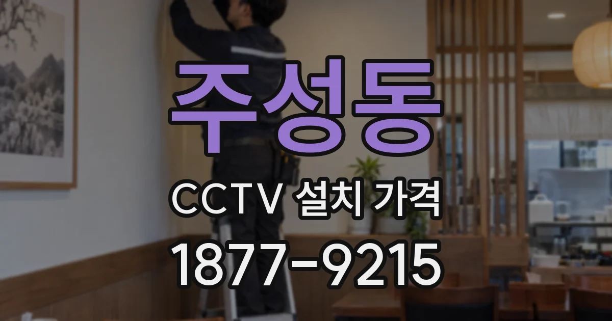주성동 CCTV 설치 가격