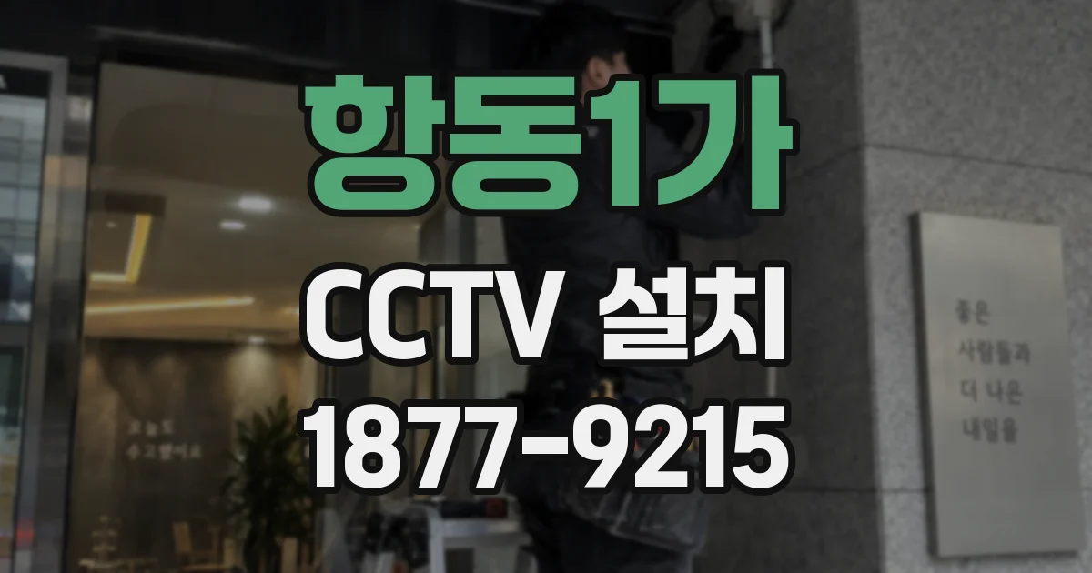 항동1가 CCTV 설치