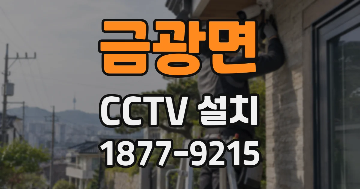 금광면 CCTV 설치