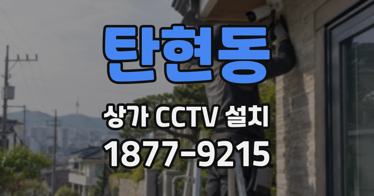 탄현동 상가 CCTV 설치
