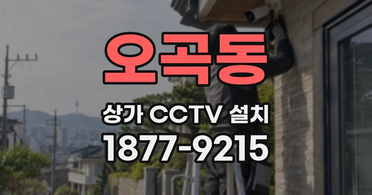 오곡동 상가 CCTV 설치