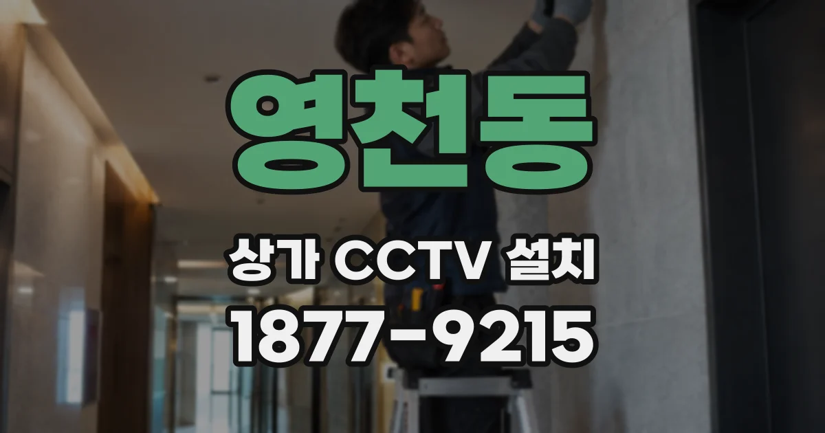 영천동 상가 CCTV 설치