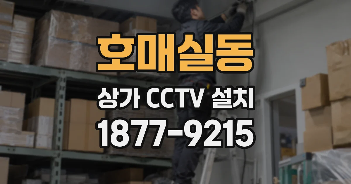호매실동 상가 CCTV 설치