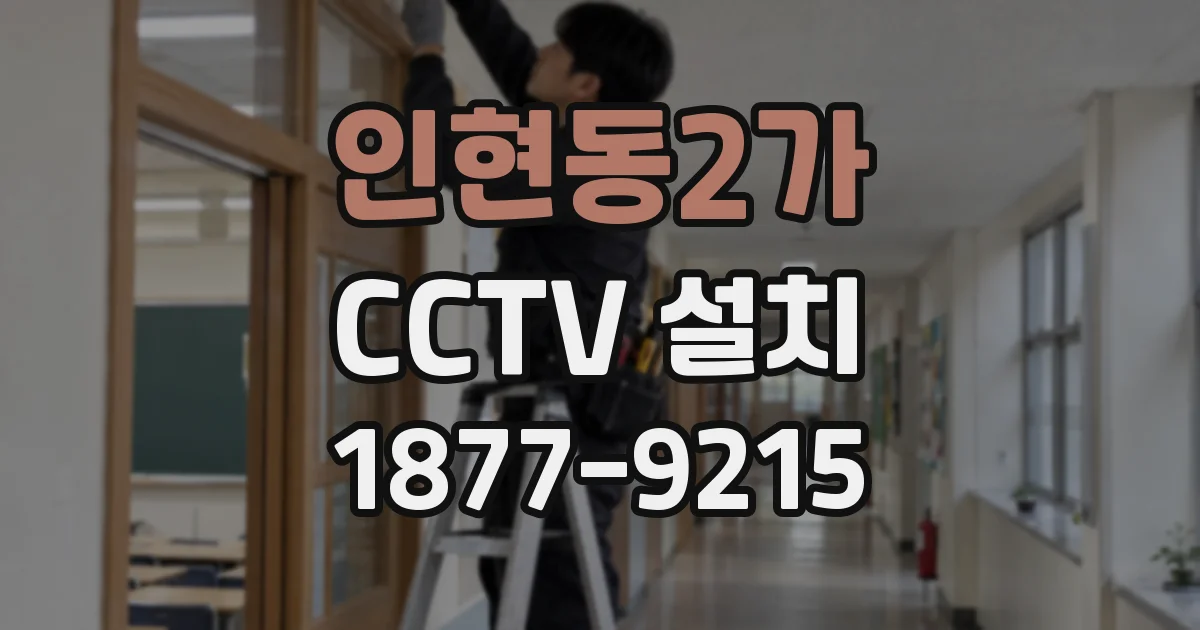 인현동2가 CCTV 설치