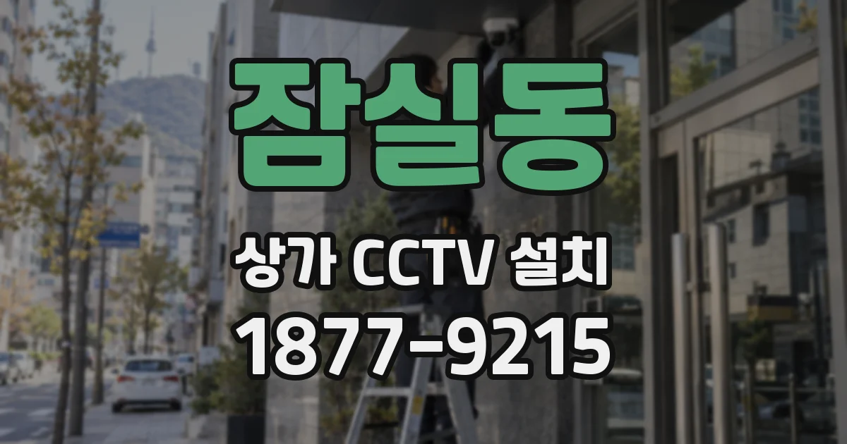 잠실동 상가 CCTV 설치