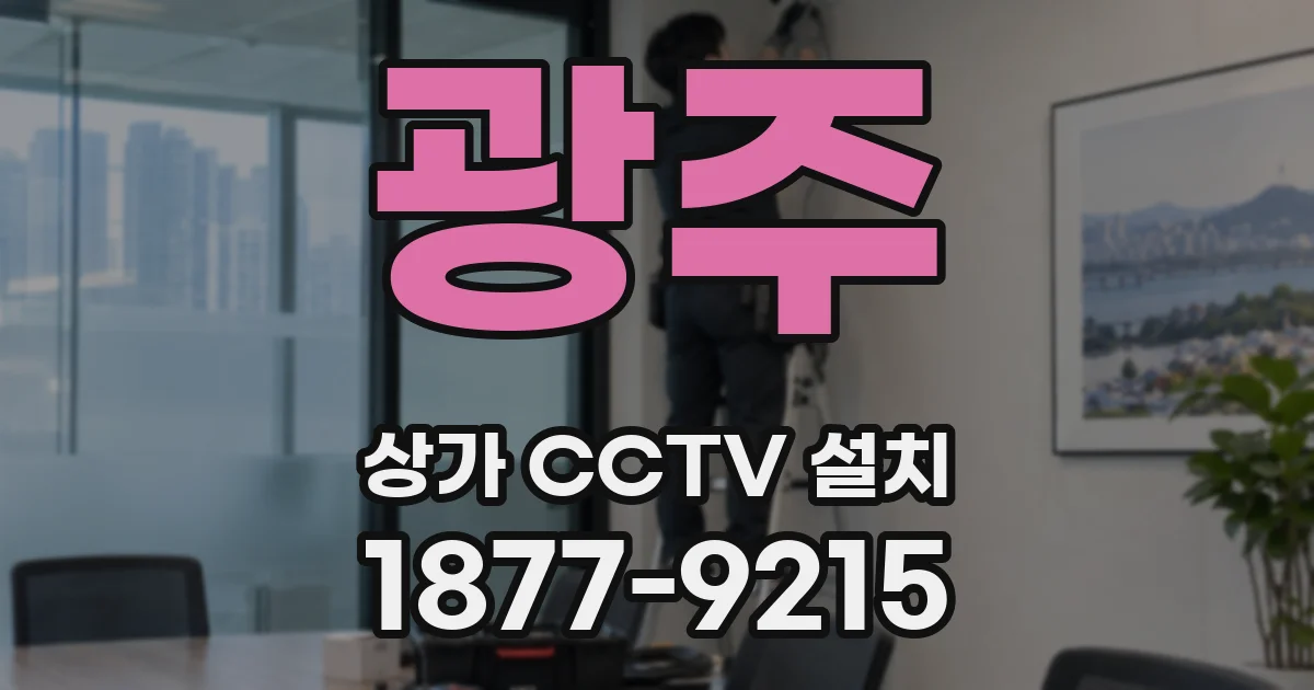 광주 상가 CCTV 설치