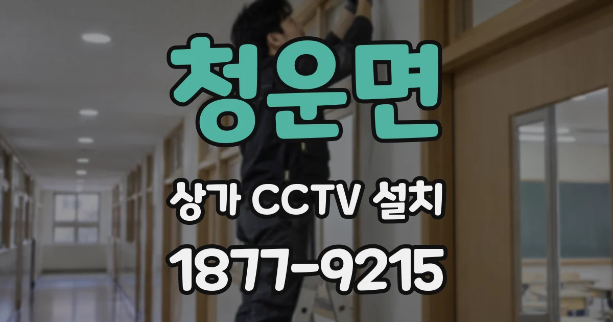 청운면 상가 CCTV 설치