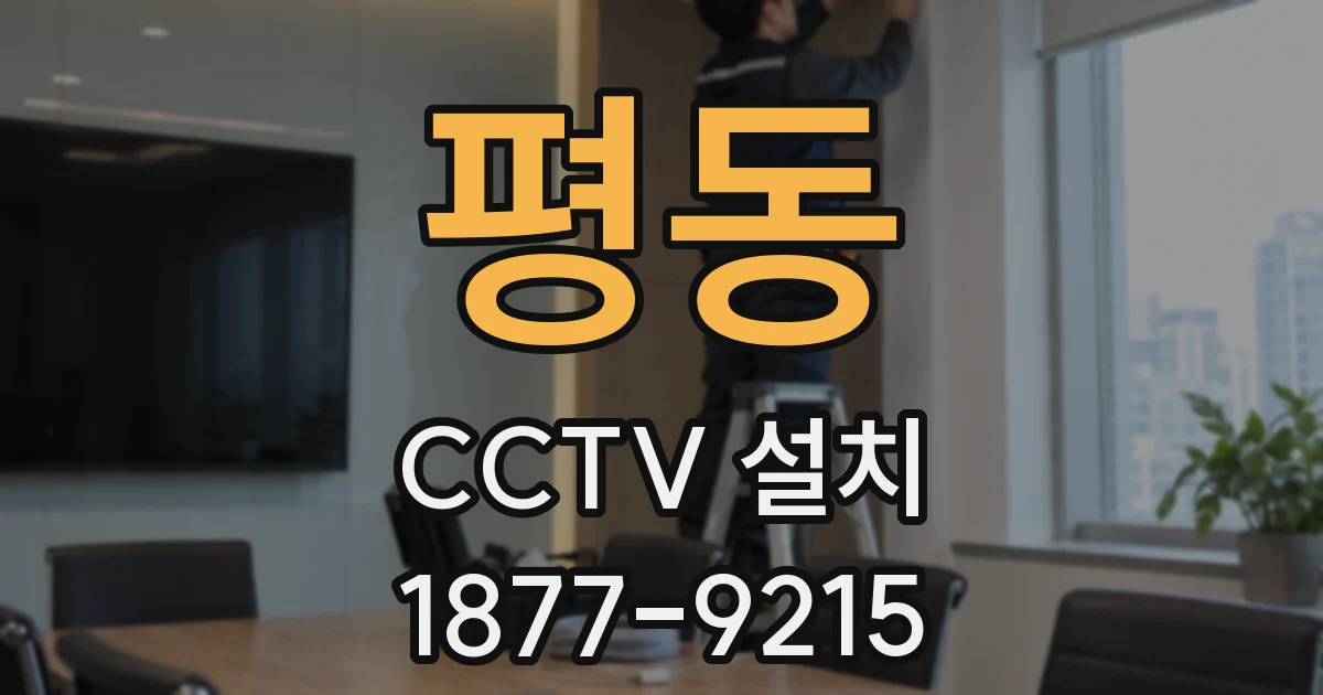 평동 CCTV 설치