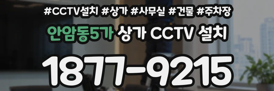 안암동5가 상가 CCTV 설치