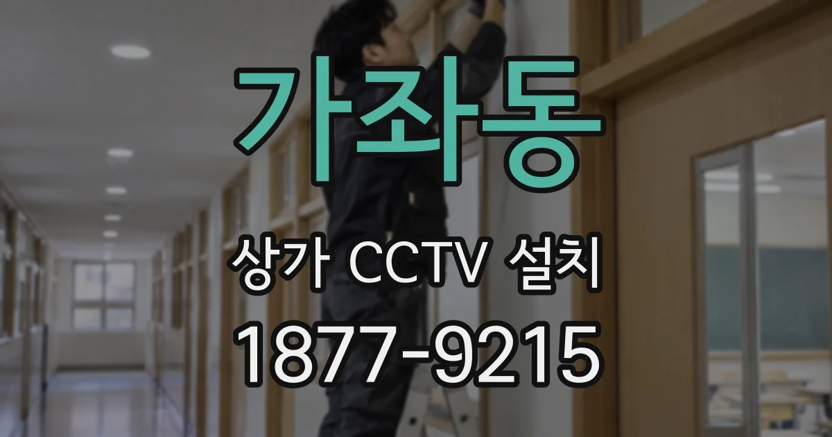 가좌동 상가 CCTV 설치