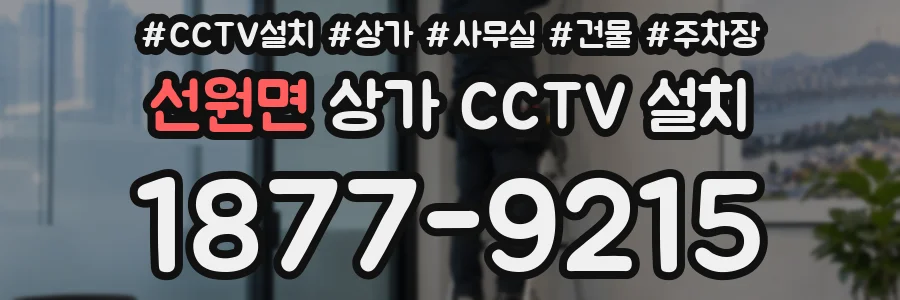 선원면 상가 CCTV 설치