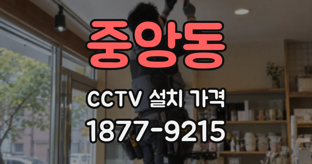 중앙동 CCTV 설치 가격
