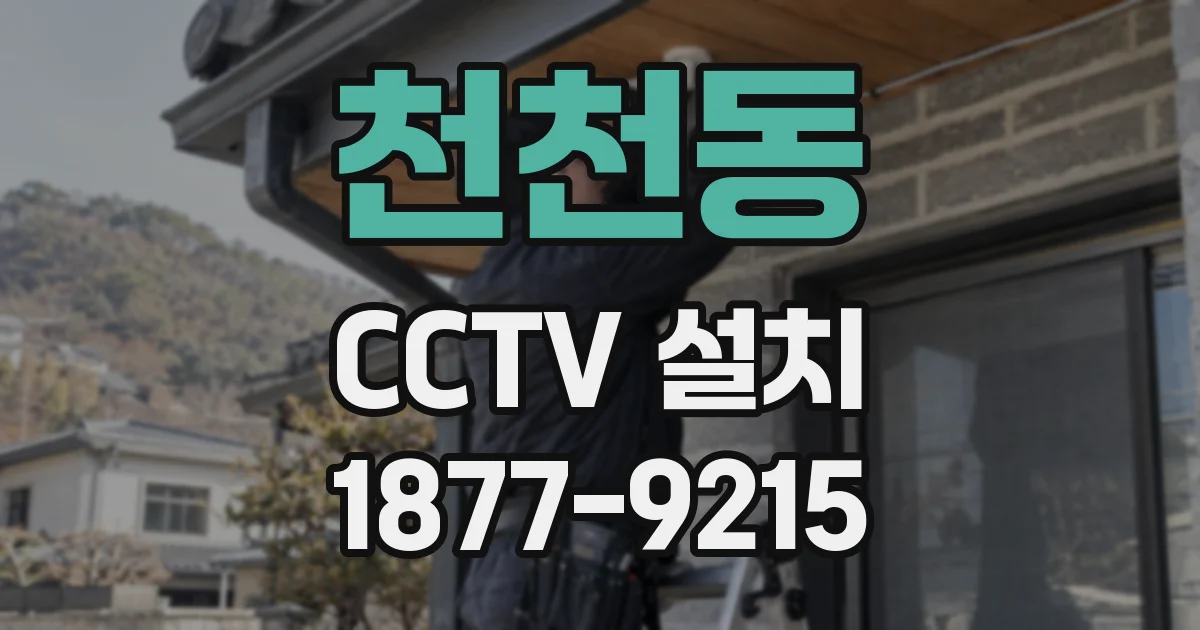 천천동 CCTV 설치