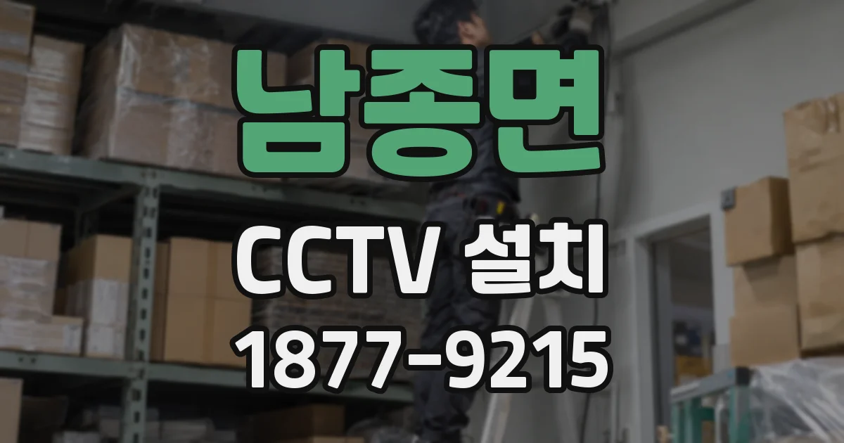 남종면 CCTV 설치