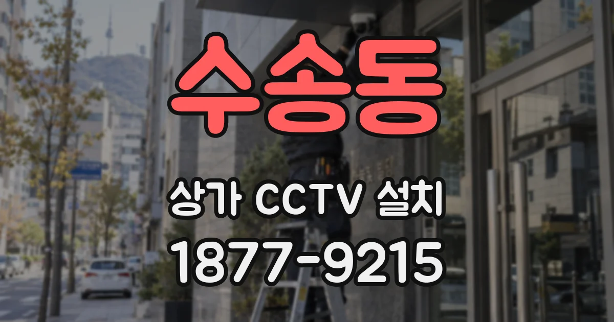 수송동 상가 CCTV 설치