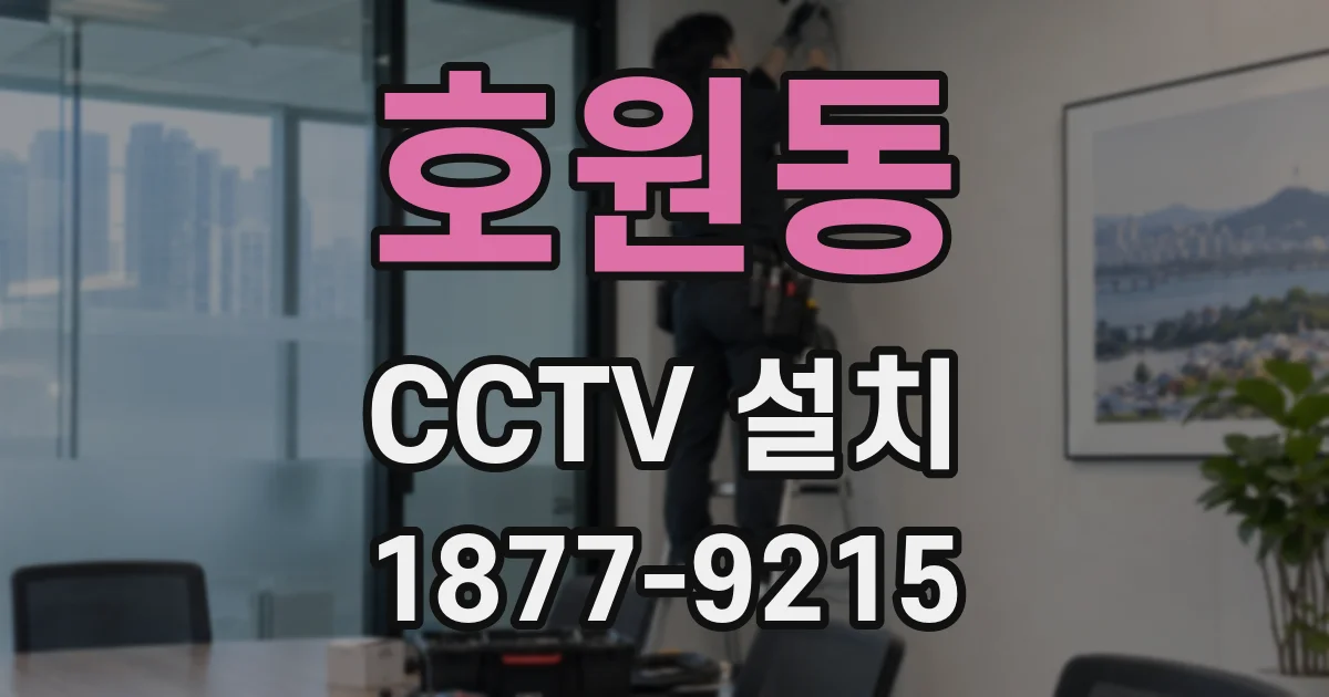 호원동 CCTV 설치