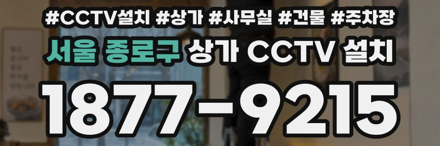 서울 종로구 상가 CCTV 설치