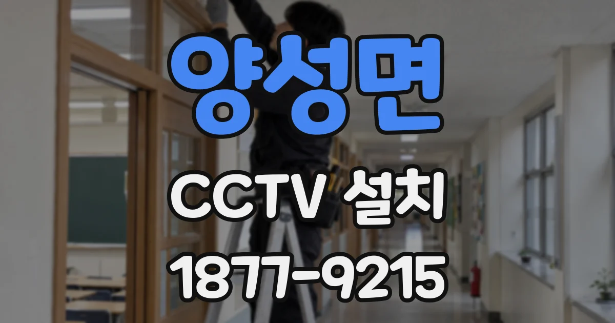 양성면 CCTV 설치