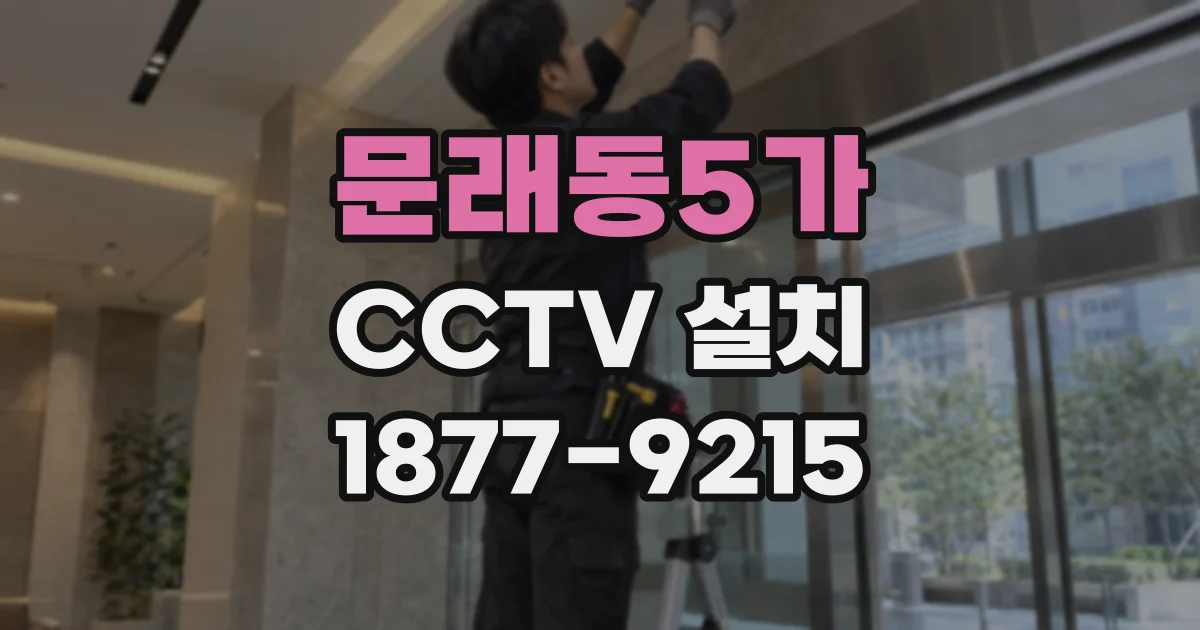 문래동5가 CCTV 설치