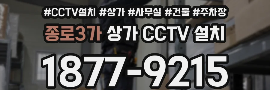 종로3가 상가 CCTV 설치