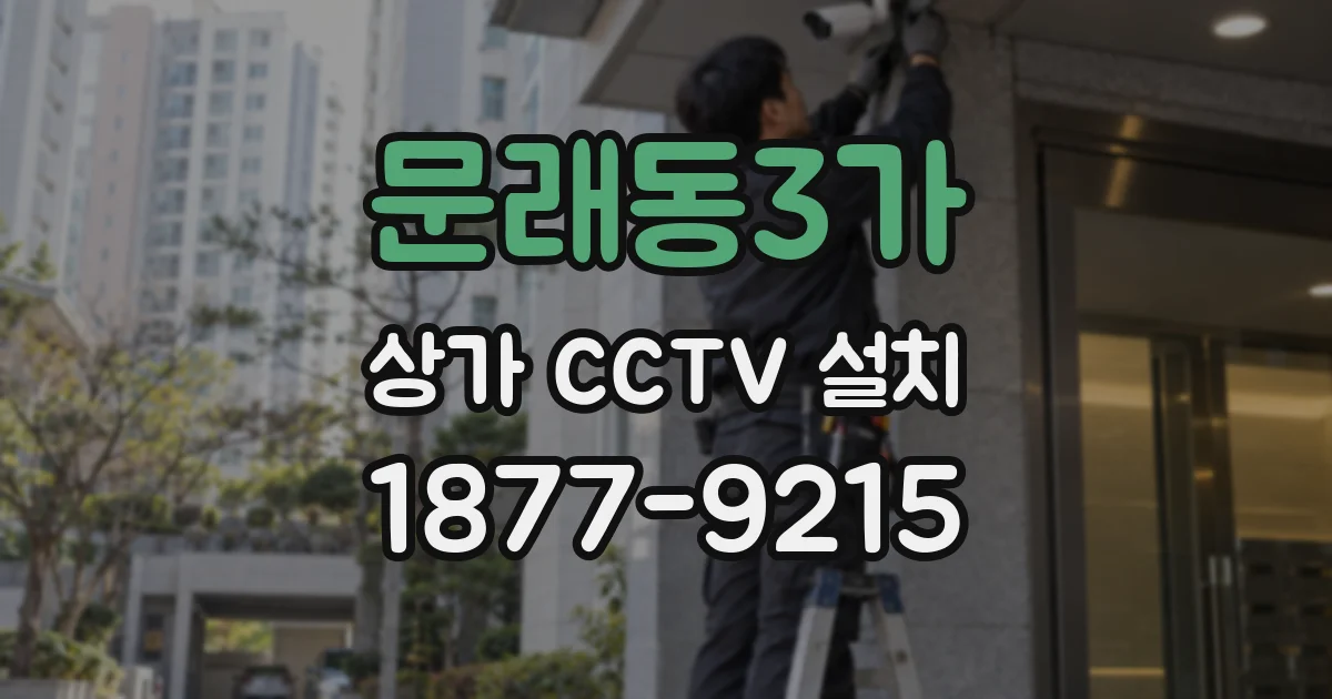 문래동3가 상가 CCTV 설치