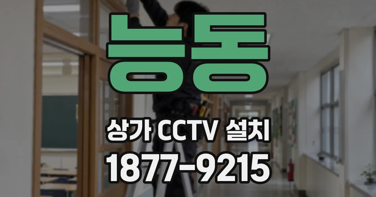 능동 상가 CCTV 설치