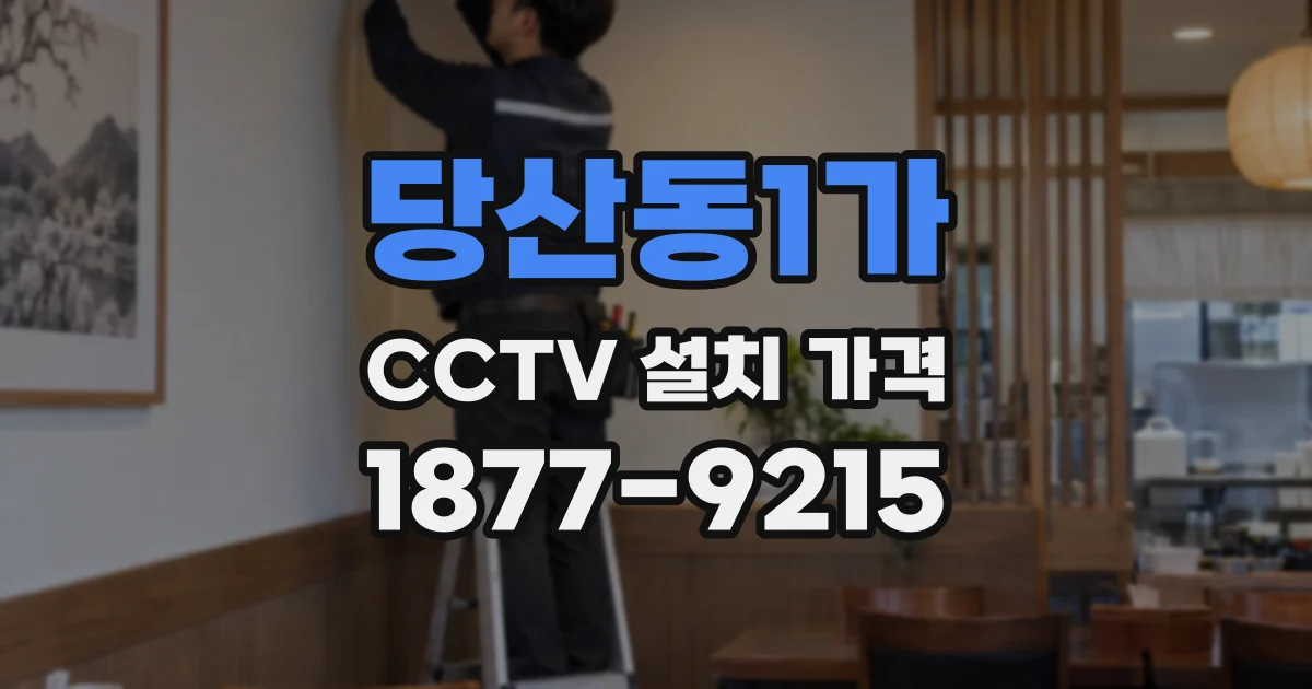 당산동1가 CCTV 설치 가격