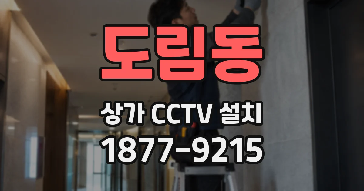 도림동 상가 CCTV 설치