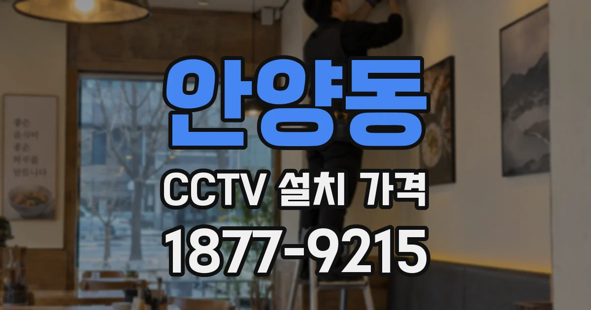 안양동 CCTV 설치 가격