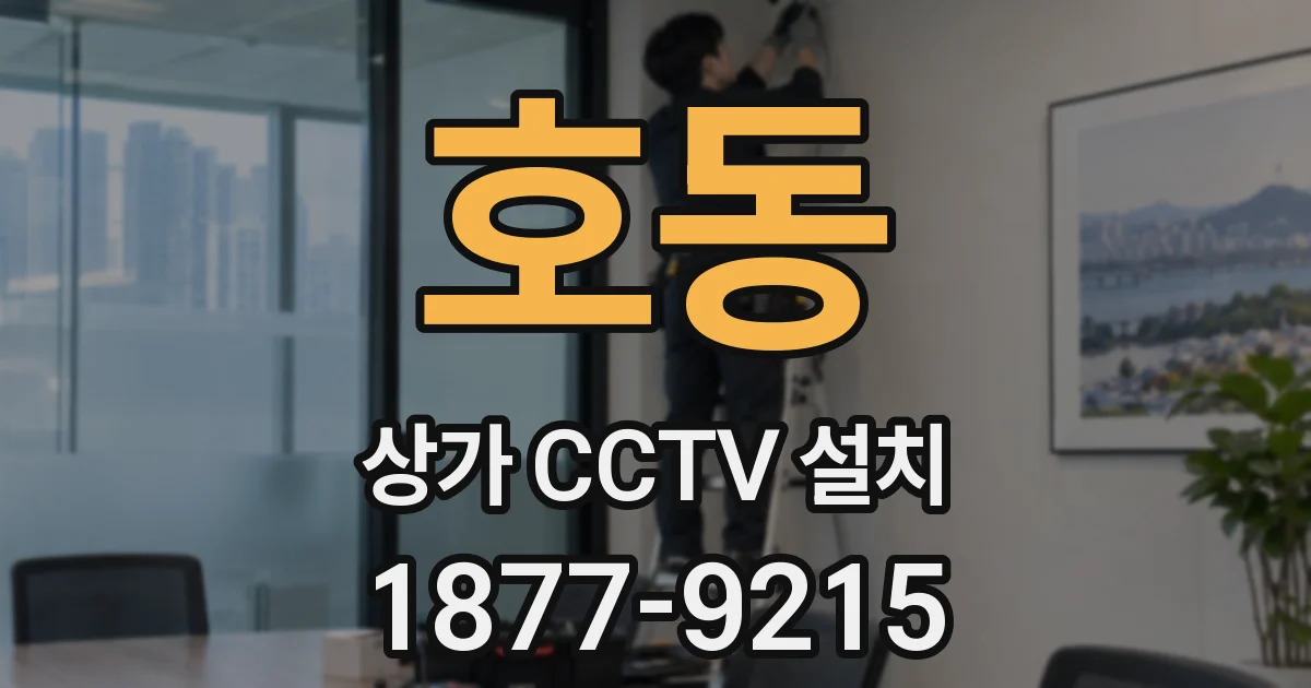 호동 상가 CCTV 설치