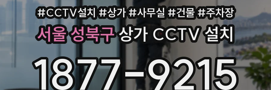 서울 성북구 상가 CCTV 설치
