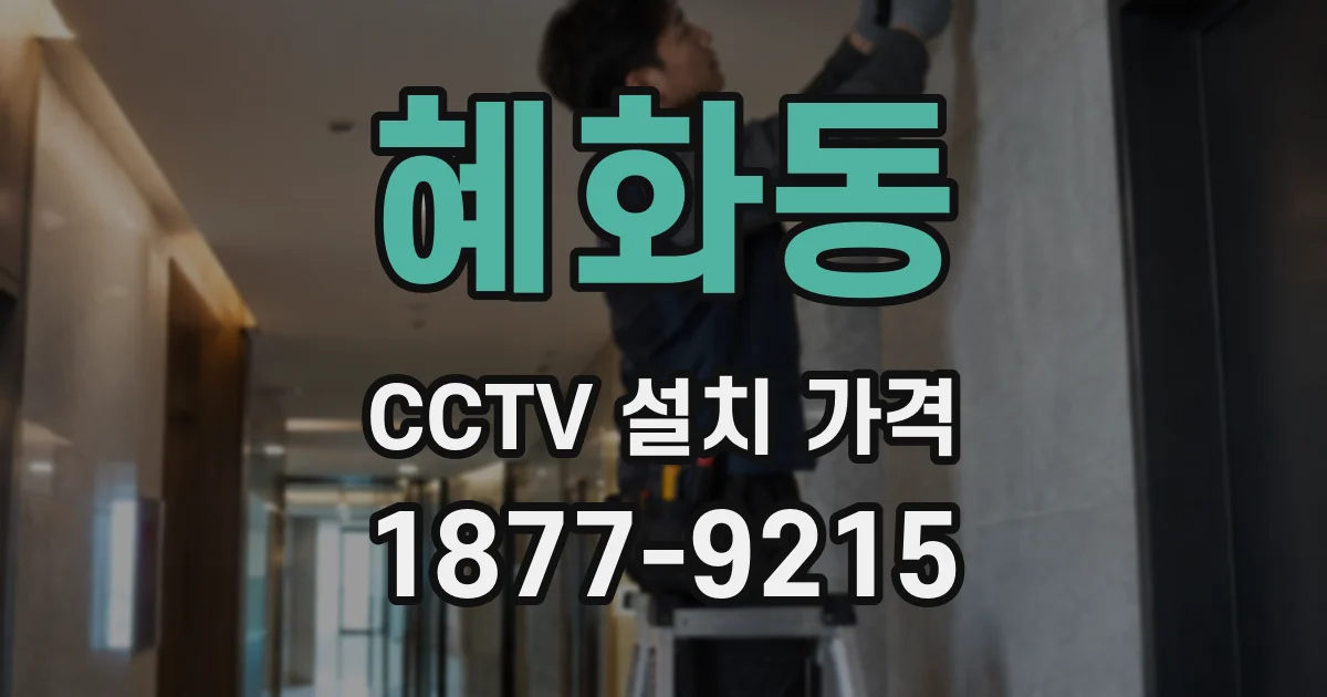 혜화동 CCTV 설치 가격