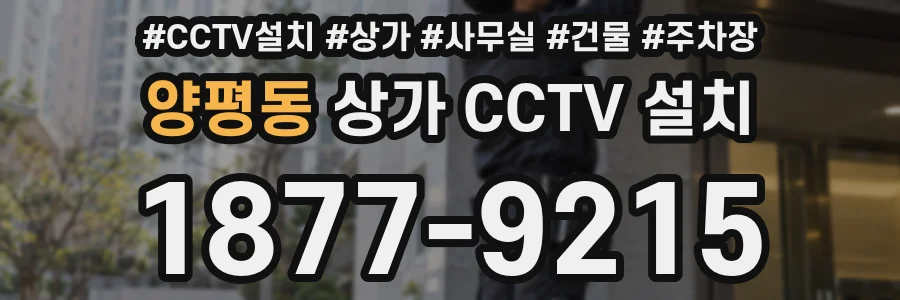 양평동 상가 CCTV 설치