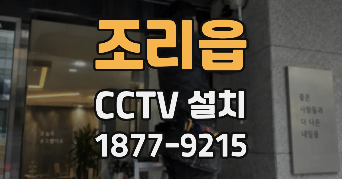 조리읍 CCTV 설치