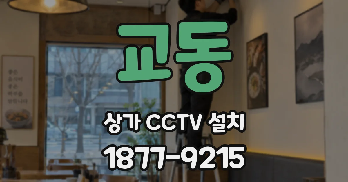 교동 상가 CCTV 설치