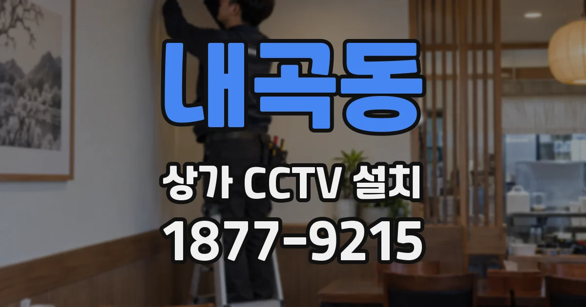 내곡동 상가 CCTV 설치