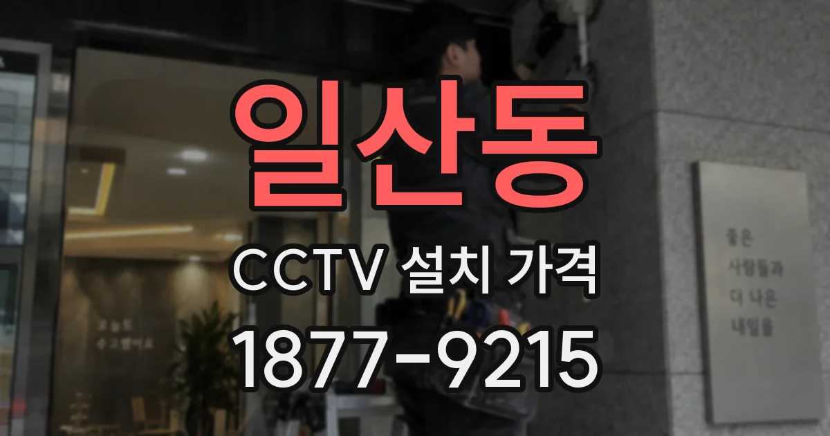 일산동 CCTV 설치 가격
